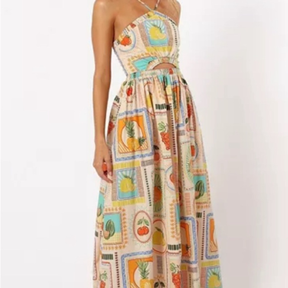 NWT Run Away the label Dress with Colorful Fruit Print